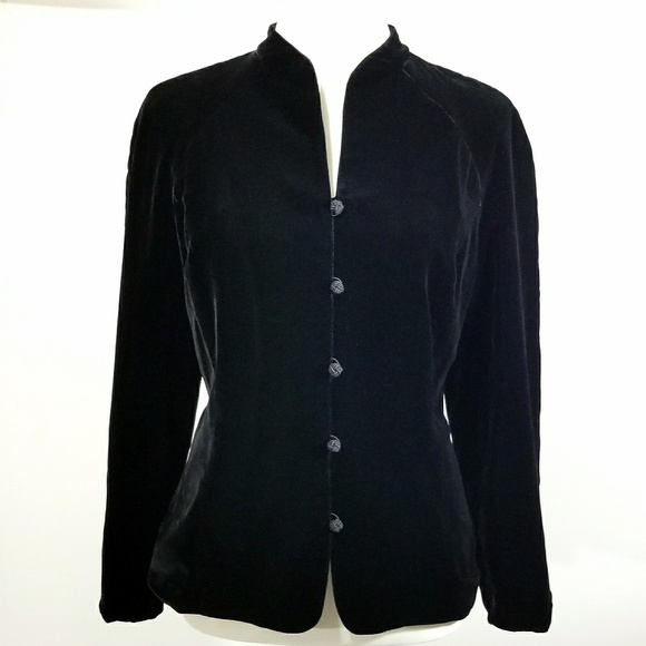 Ann Taylor Jackets & Blazers - Ann Taylor Super Soft Black Velvet Jacket Size 12